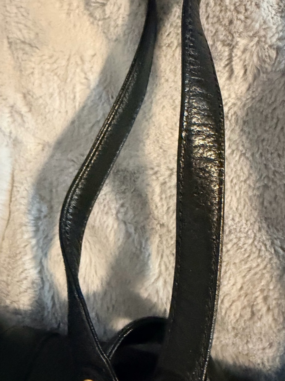 MCM Black Leather Backpack with Gold Logo Accents - Picture 11 of 11